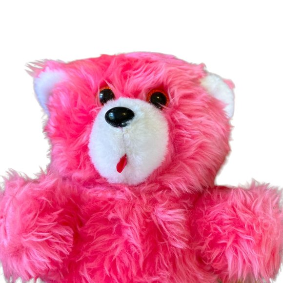 Vintage Superior Toy and Novelty Kitsch Carnival Prize Pink Bear - Picture 2 of 7